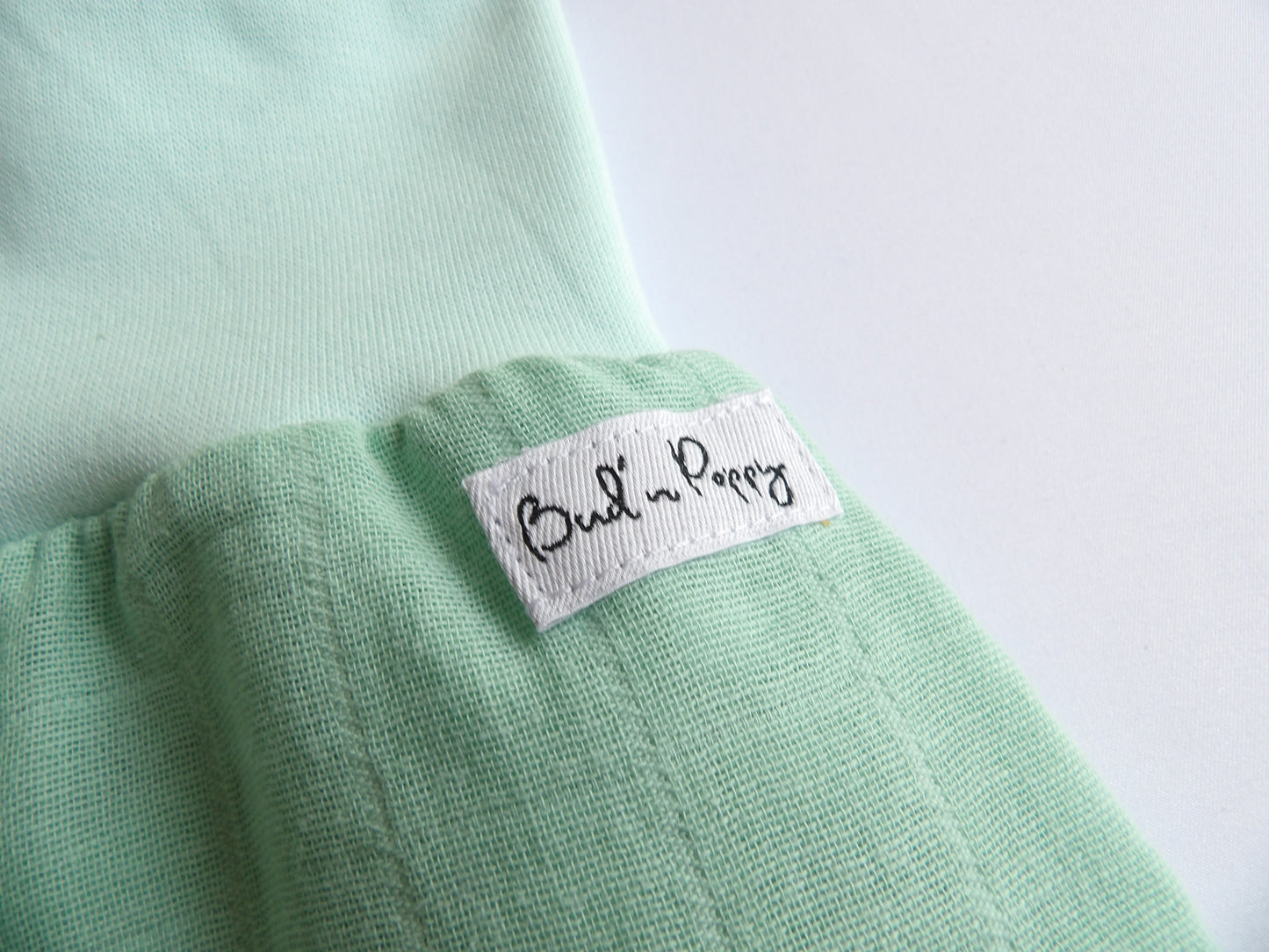 Storlek 56, Pink Today I Wear Green - Handgjort babyset, OEKO-TEX®-certifierade tyger