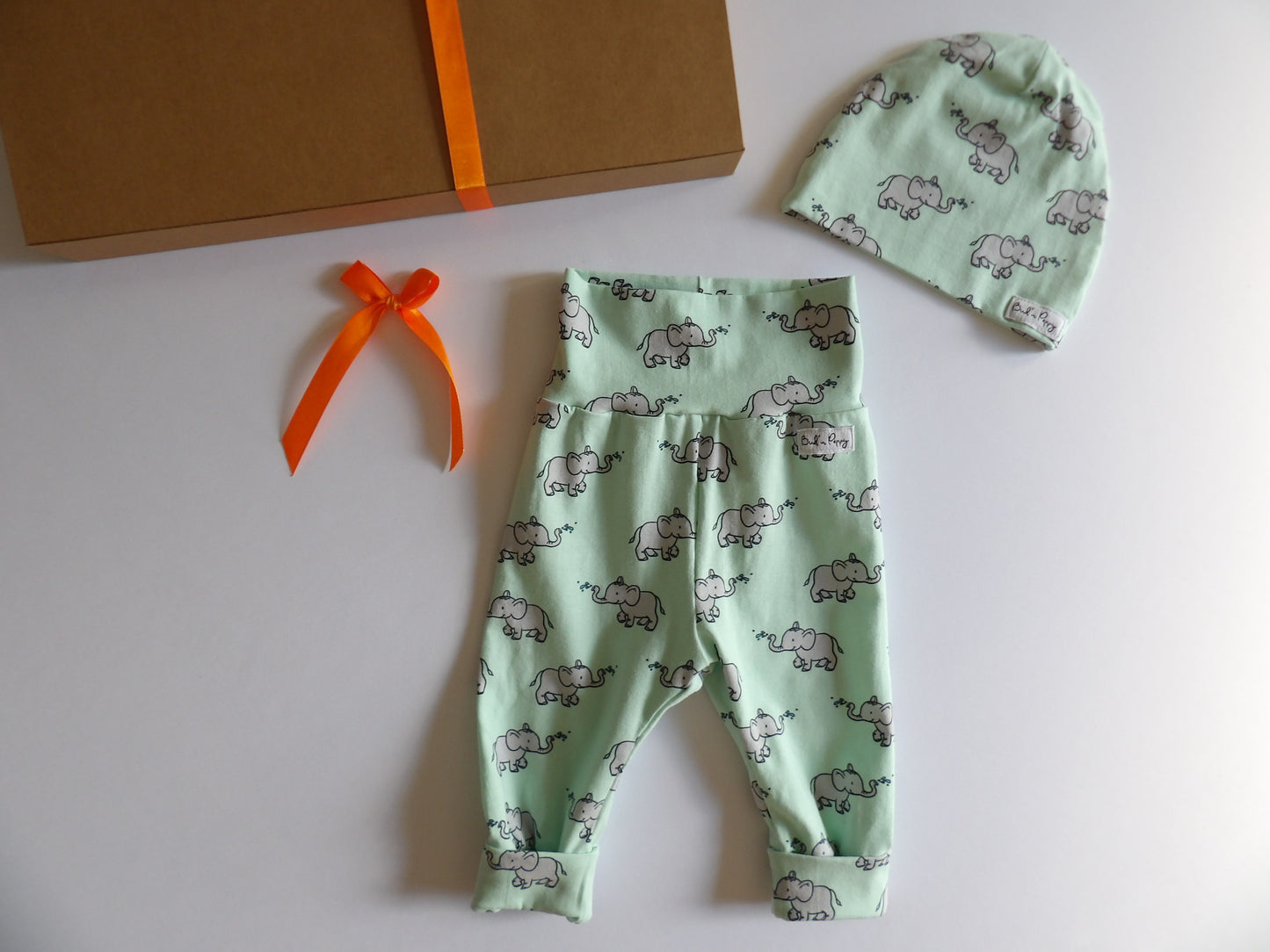 Storlek 56, Elephant Breeze - Handgjort babyset, OEKO-TEX®-certifierade tyger