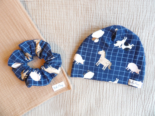 Newborn beanie, handmade in OEKO-TEX® fabric, size 36/38