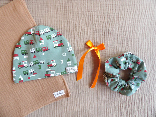 Newborn beanie, handmade in OEKO-TEX® fabric, size 36/38