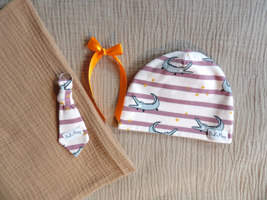 Newborn beanie, handmade in OEKO-TEX® fabric, size 36/38