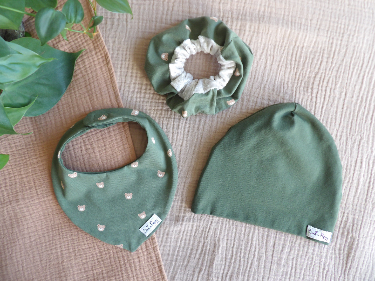 Mini Trio, handgjort i OEKO-TEX®-tyg, storlek 40/42 (56/62) 1-4 månader