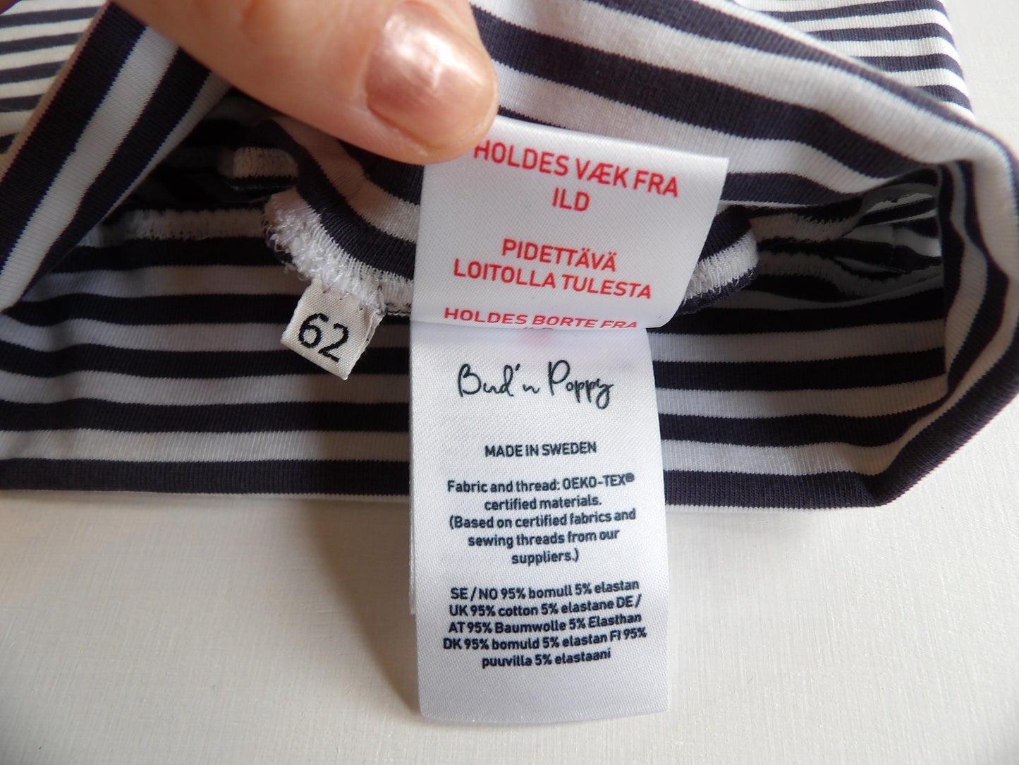 Växa-byxa Marin Stripes - storlek 62 (ca 2-4 mån)