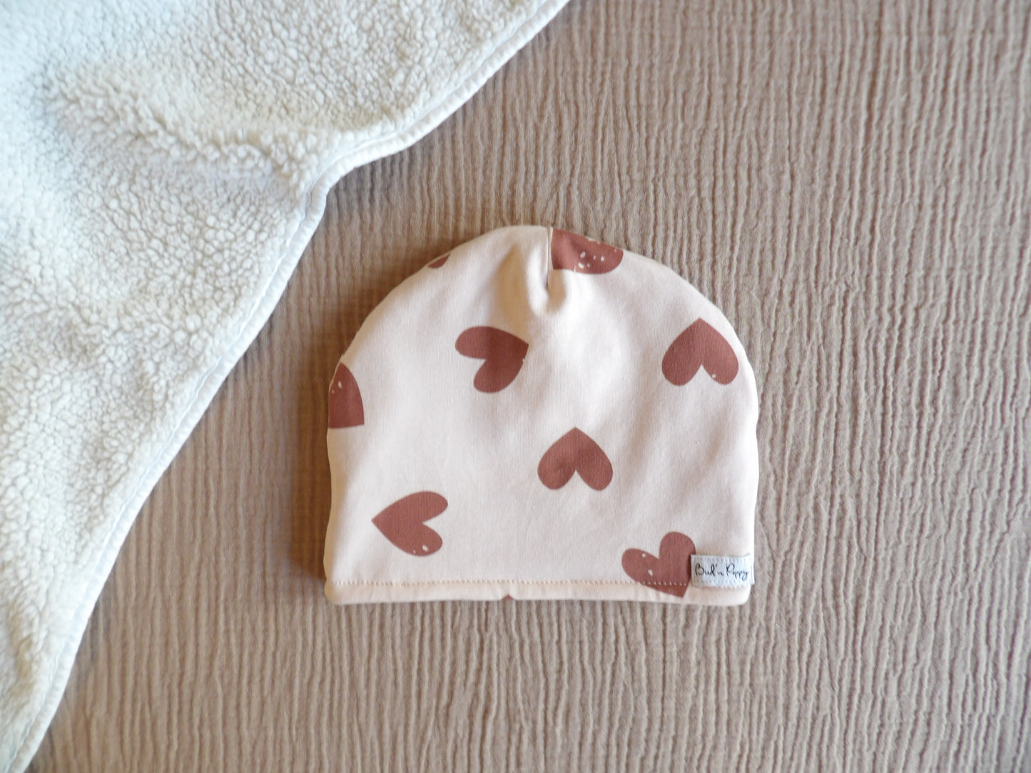 Lined children's hat in merino wool, size 48/50 (approx. 1.5-3 years) - Bud's Wardrobe