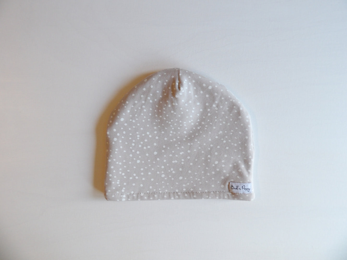Fodrad barnmössa i merinoull, Winter Dots, storlek 48/50 & 50/52 - Bud´s Wardrobe