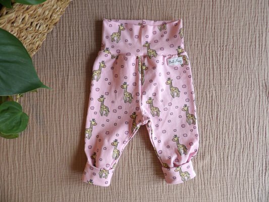 Växa-byxa Rosy Giraffe - storlek 56 (ca 1-2 mån) - Bud's Wardrobe