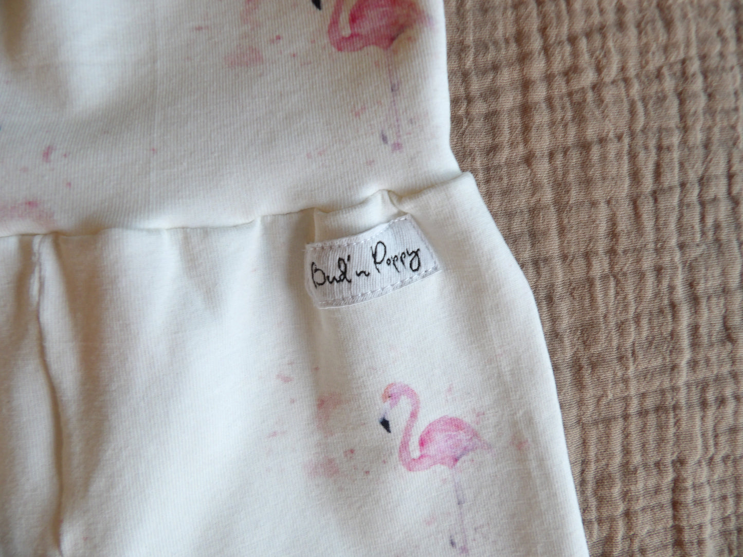 Växa-byxa Flamingo Love - storlek 56 (ca 1-2 mån) - Bud's Wardrobe