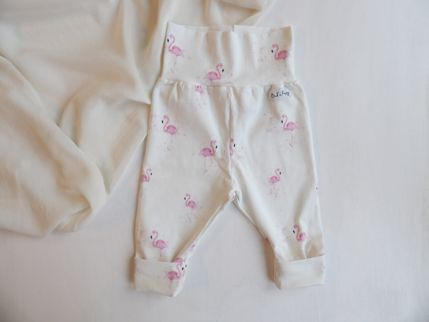 Växa-byxa Flamingo Love - storlek 56 (ca 1-2 mån)