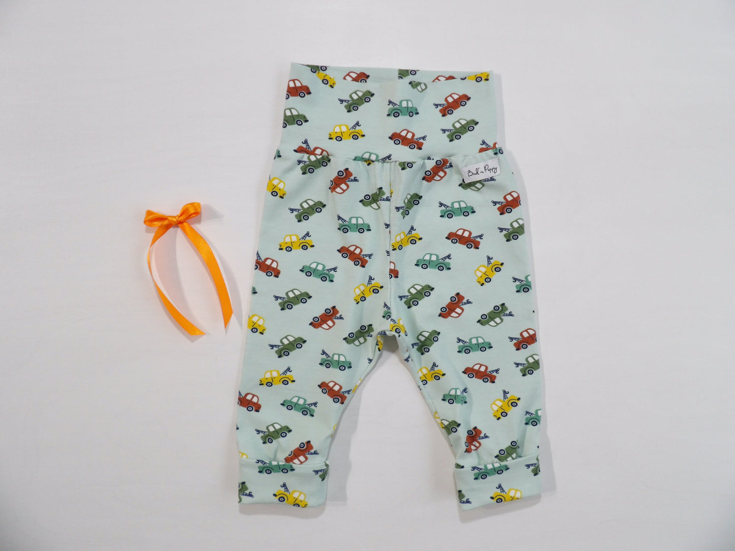 Växa-byxa Minty Car Pants - storlek 50, 56 & 62 (ca 0-1 mån, 1-2 mån & 2-4 mån)