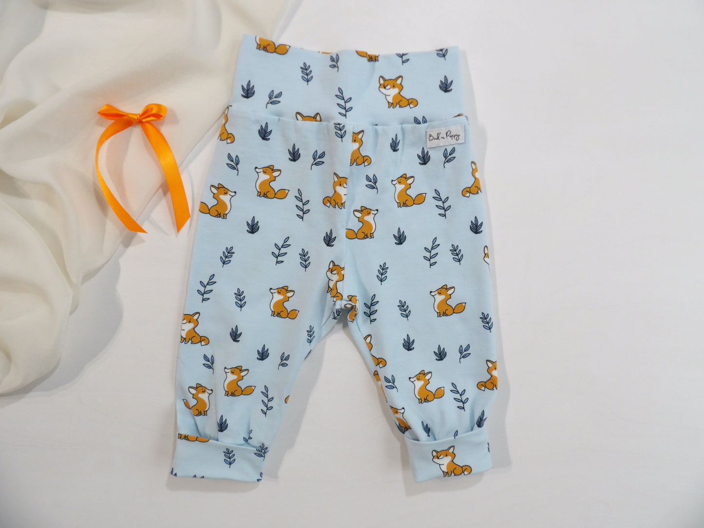 Växa-byxa Little Blue Fox Pants - storlek 68 (ca 4-6 mån)