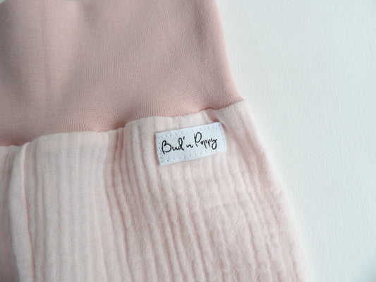 Växa-byxa i Muslin Dusty Rose - storlek 56