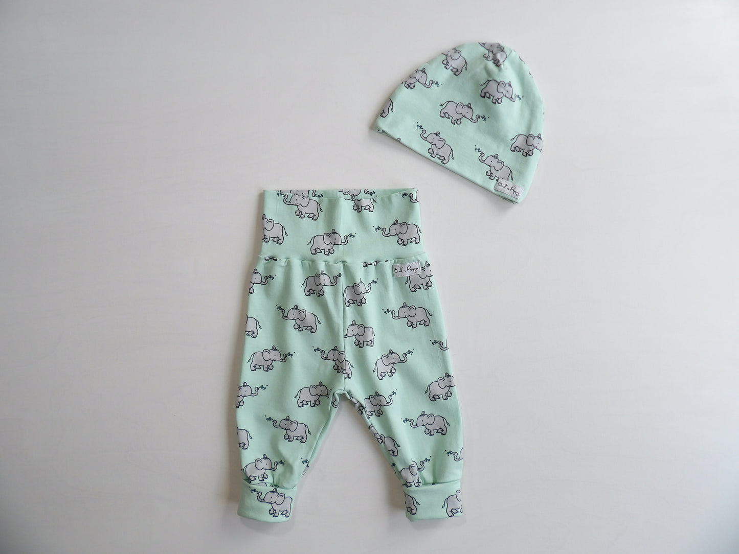 Little One Set Little Elephant Mint - storlek 56