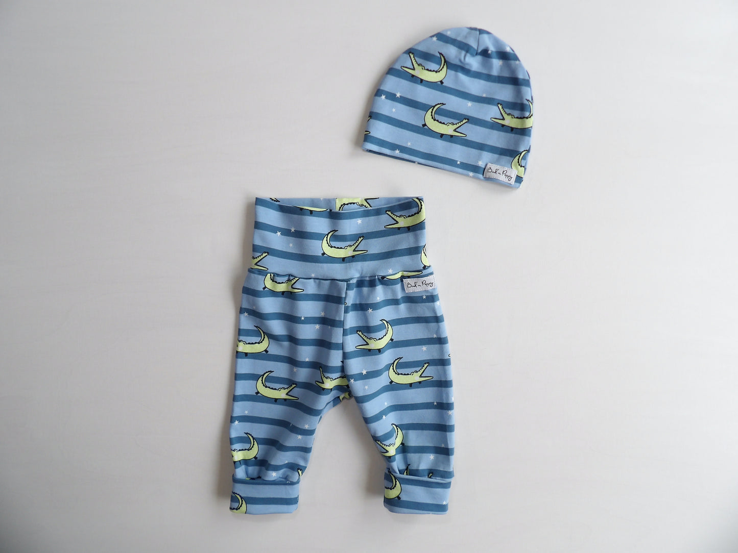 Little One Set Moon Crocodile Blue - storlek 50