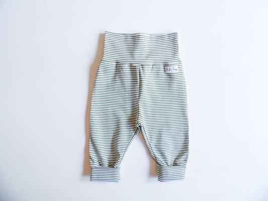Newborn Set Tiny Stripes Moss Green - storlek 56