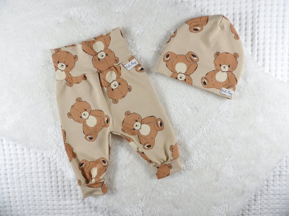 Newborn Set – Teddy Bear | Växa-byxa & mössa