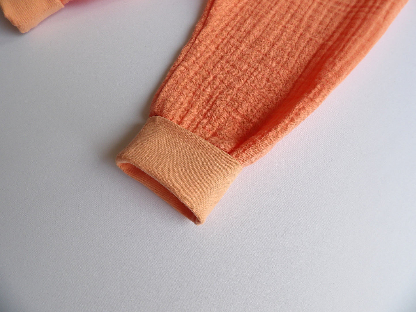 Storlek 56, Lovely Orange - Handgjort babyset, OEKO-TEX®-certifierade tyger