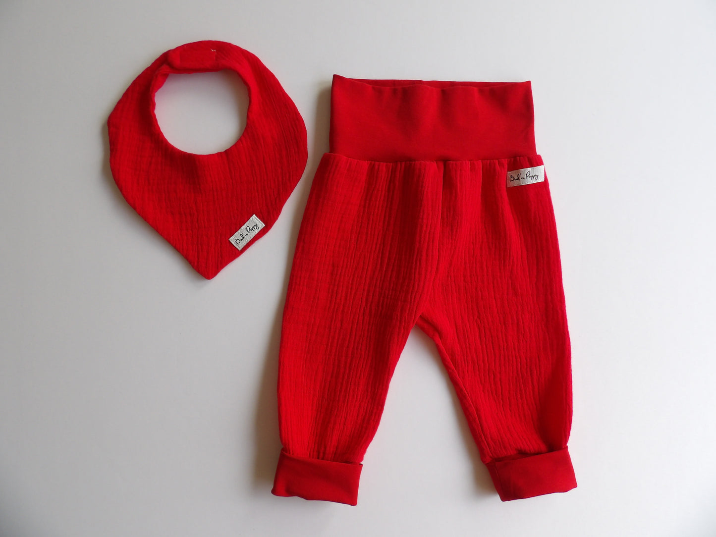 Storlek 62, Today I Wear Red - Handgjort babyset, OEKO-TEX®-certifierade tyger