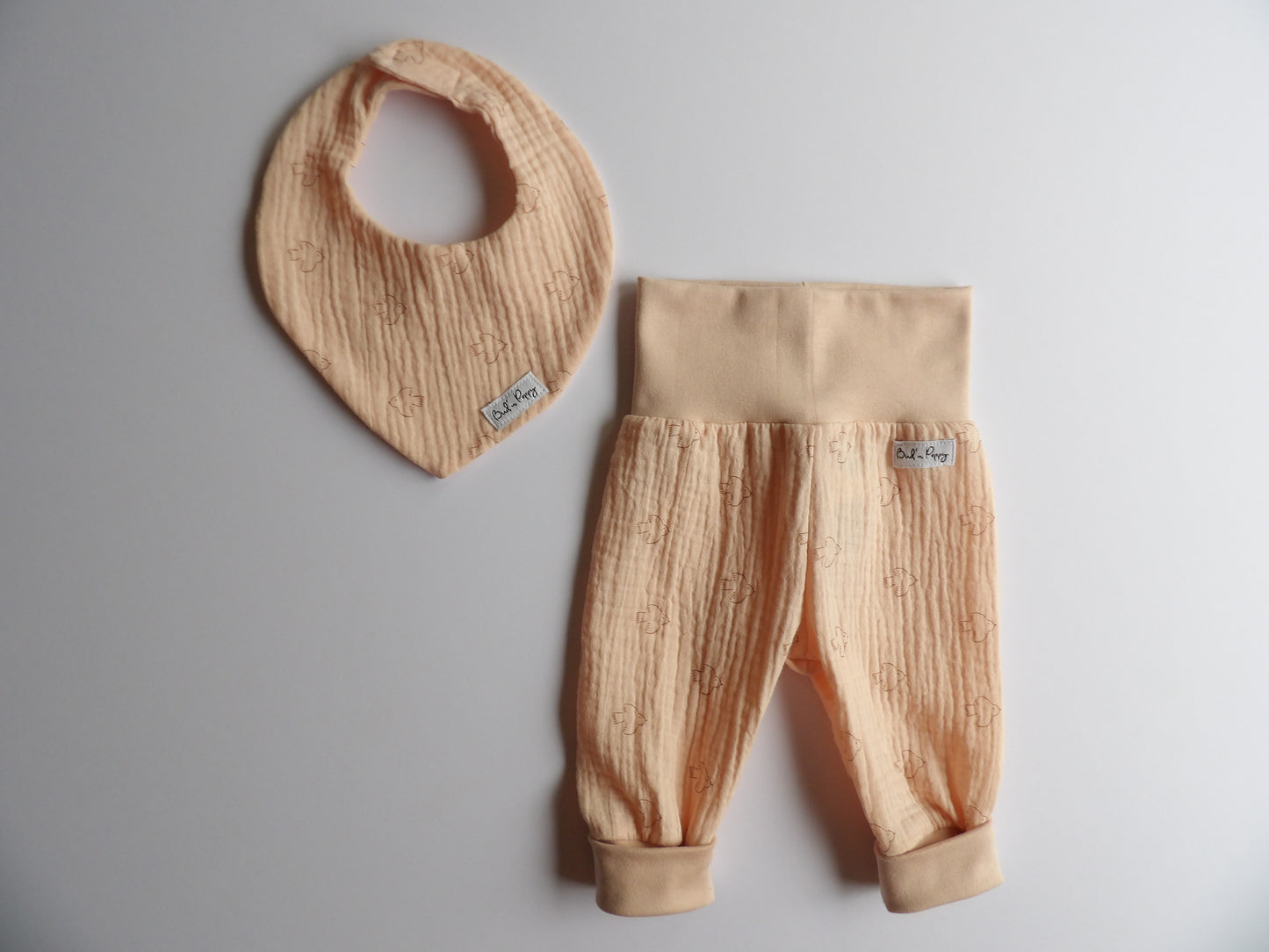 Storlek 50, Pink Birdies - Handgjort babyset, OEKO-TEX®-certifierade tyger
