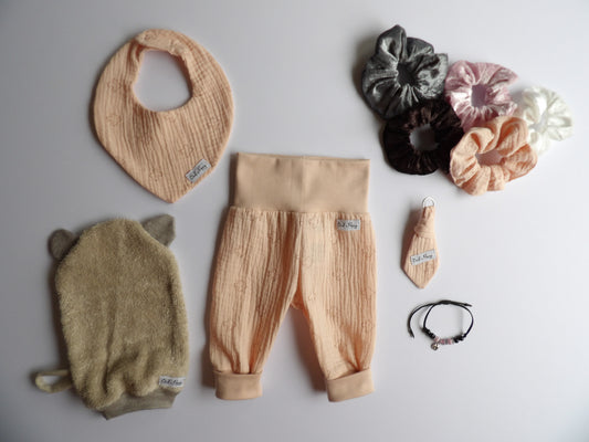Storlek 50, Pink Birdies - Handgjort babyset, OEKO-TEX®-certifierade tyger