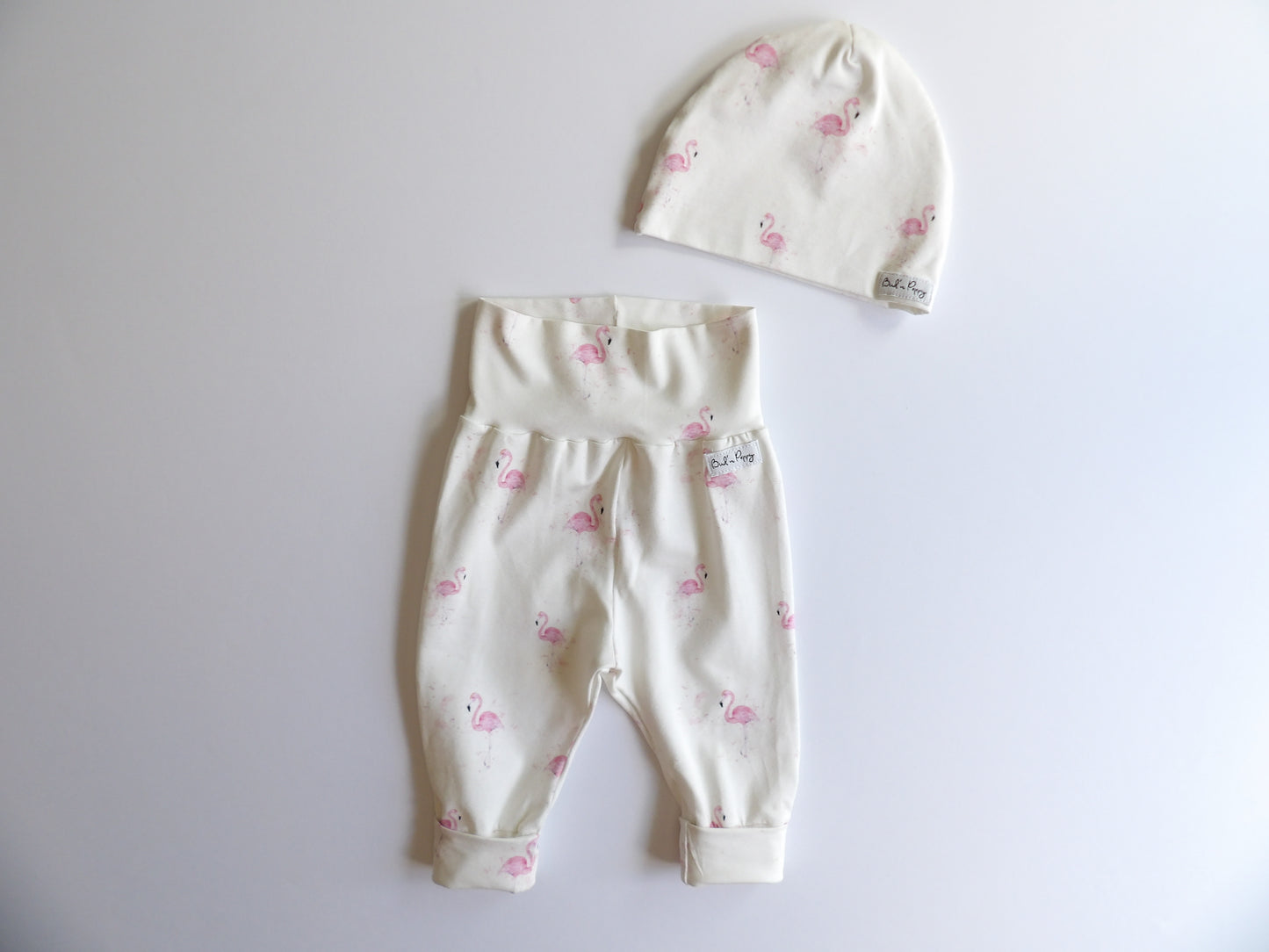 Storlek 56, Flamingo Days - Handgjort babyset, OEKO-TEX®-certifierade tyger