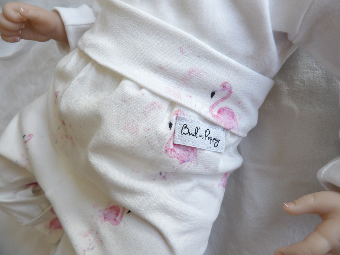 Storlek 56, Flamingo Days - Handgjort babyset, OEKO-TEX®-certifierade tyger
