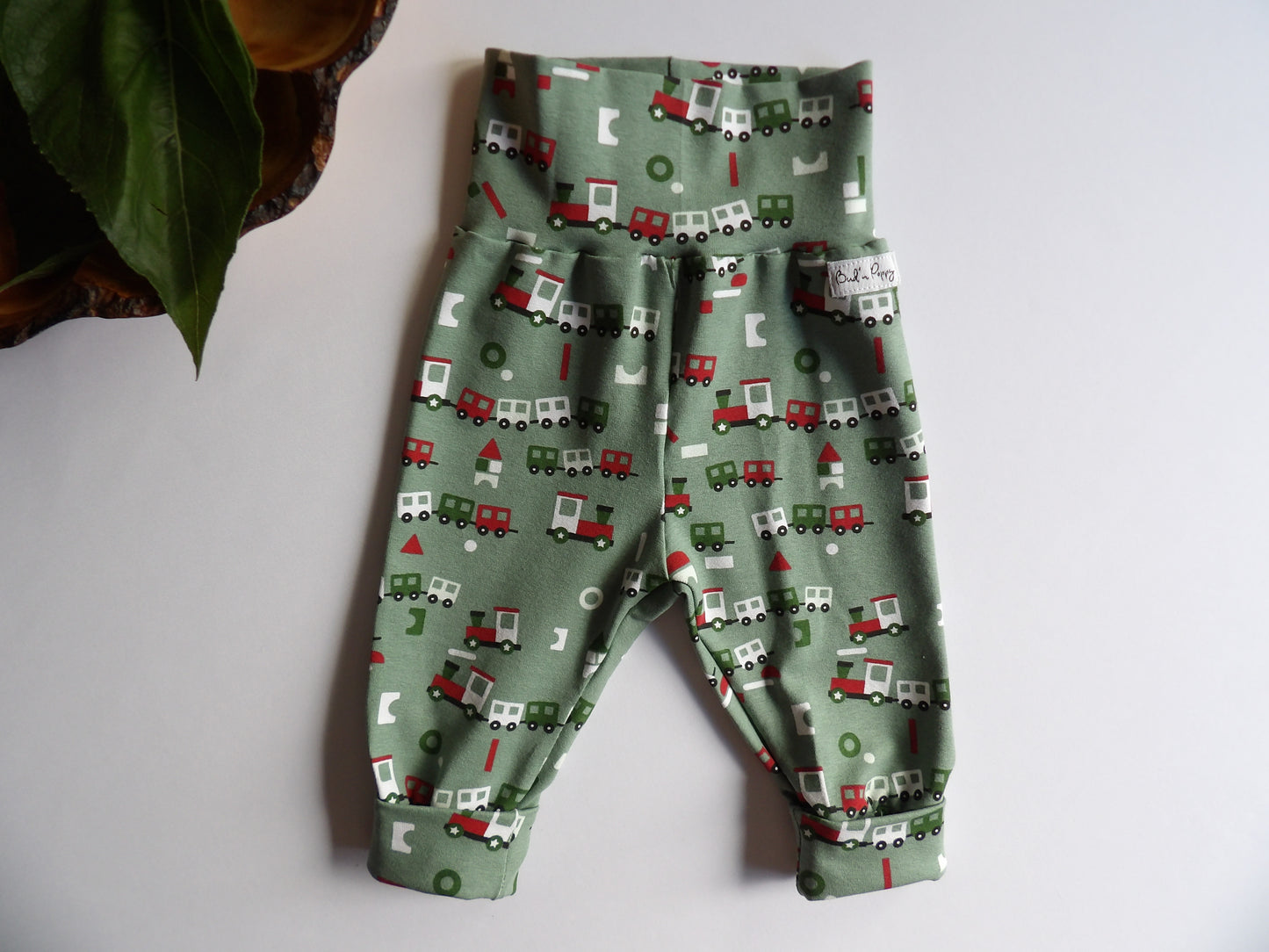 Storlek 56, Train Time - Handgjort babyset, OEKO-TEX®-certifierade tyger