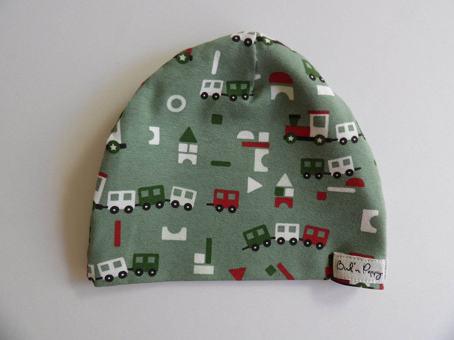 Storlek 56, Train Time - Handgjort babyset, OEKO-TEX®-certifierade tyger