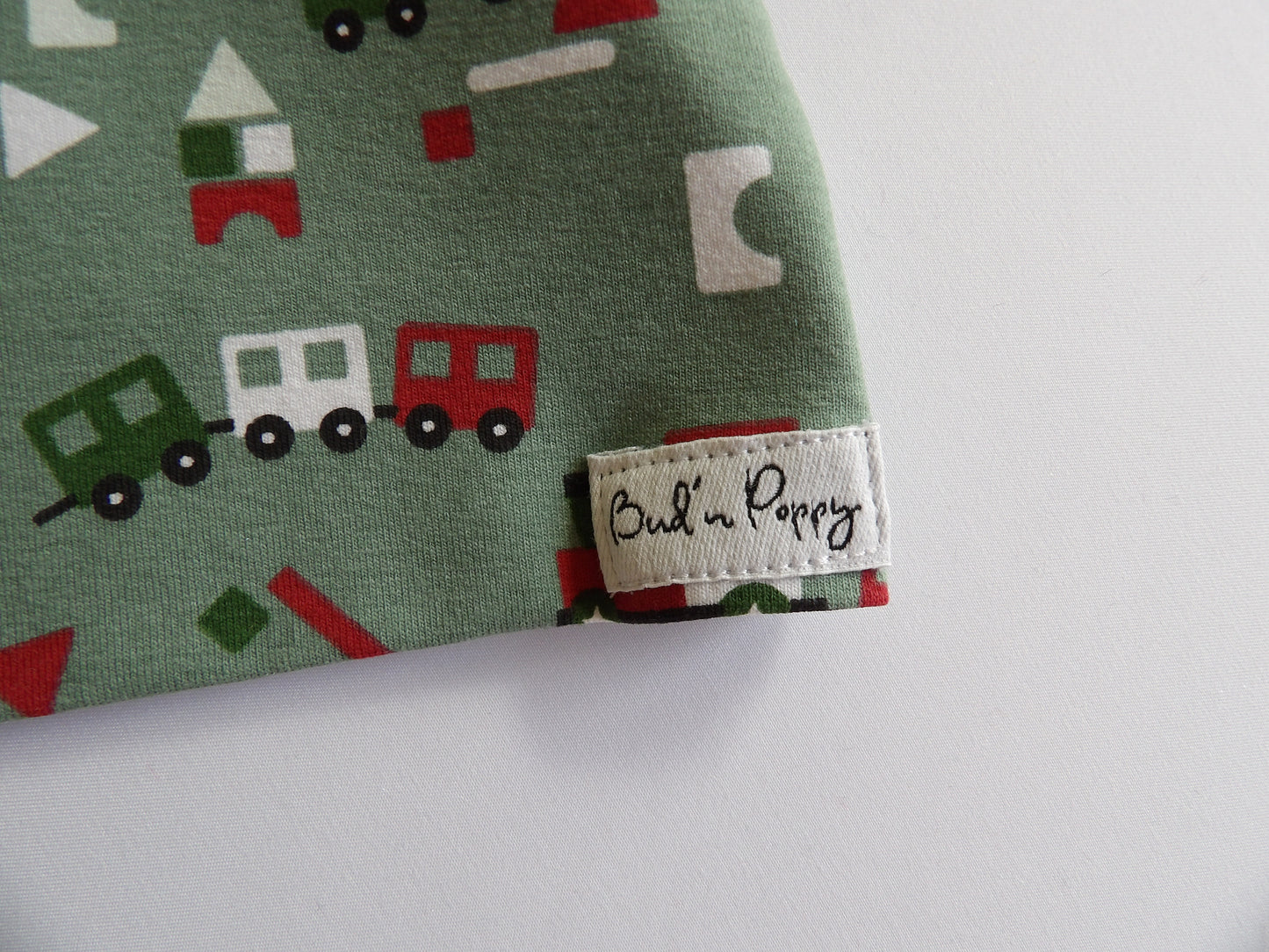 Storlek 56, Train Time - Handgjort babyset, OEKO-TEX®-certifierade tyger