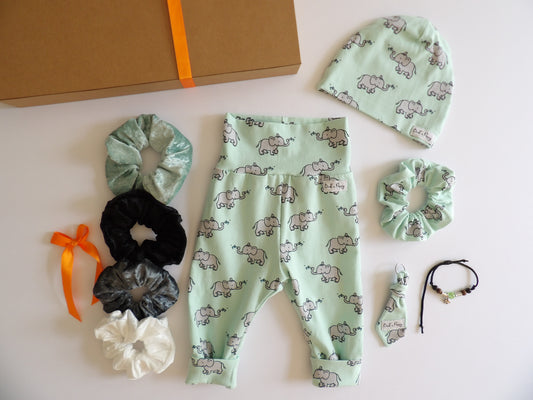 Storlek 56, Elephant Breeze - Handgjort babyset, OEKO-TEX®-certifierade tyger