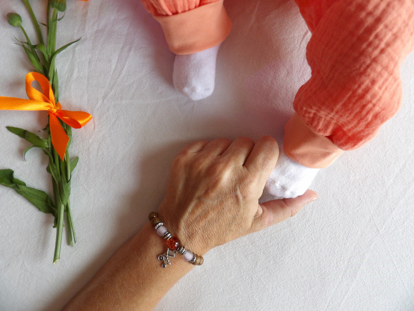 Storlek 62, Today I Wear Orange - Handgjort babyset, OEKO-TEX®-certifierade tyger