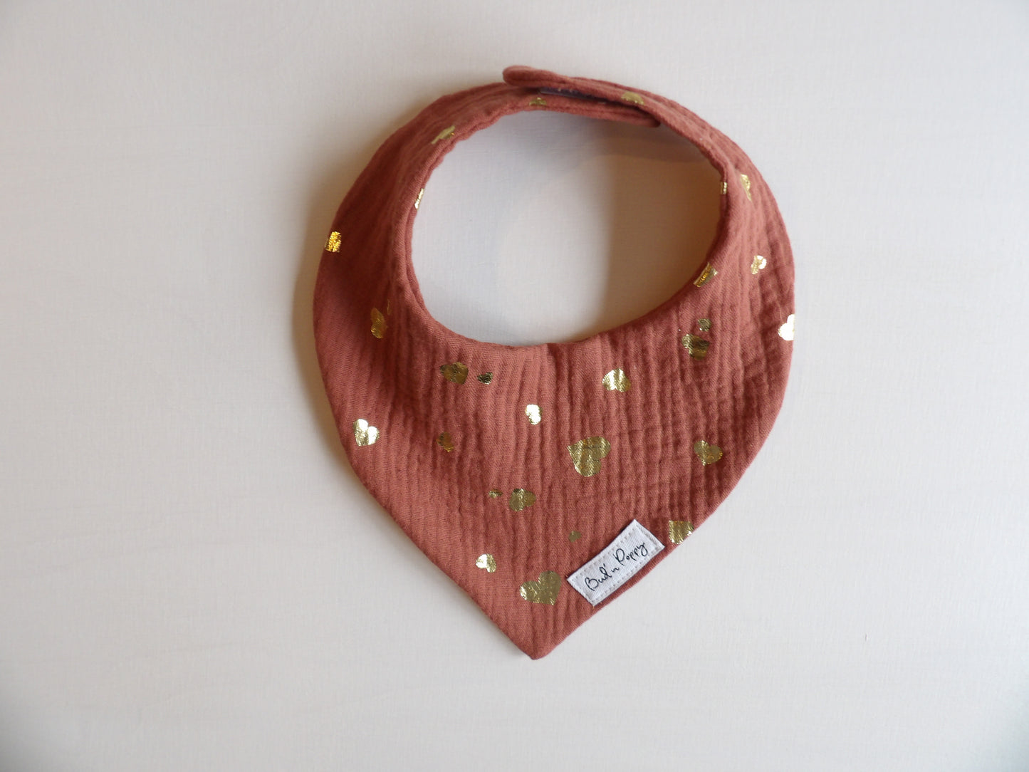 Dregglis i muslin, Golden Hearts, storlek One size (ca 0-1 år) - Bud's Wardrobe