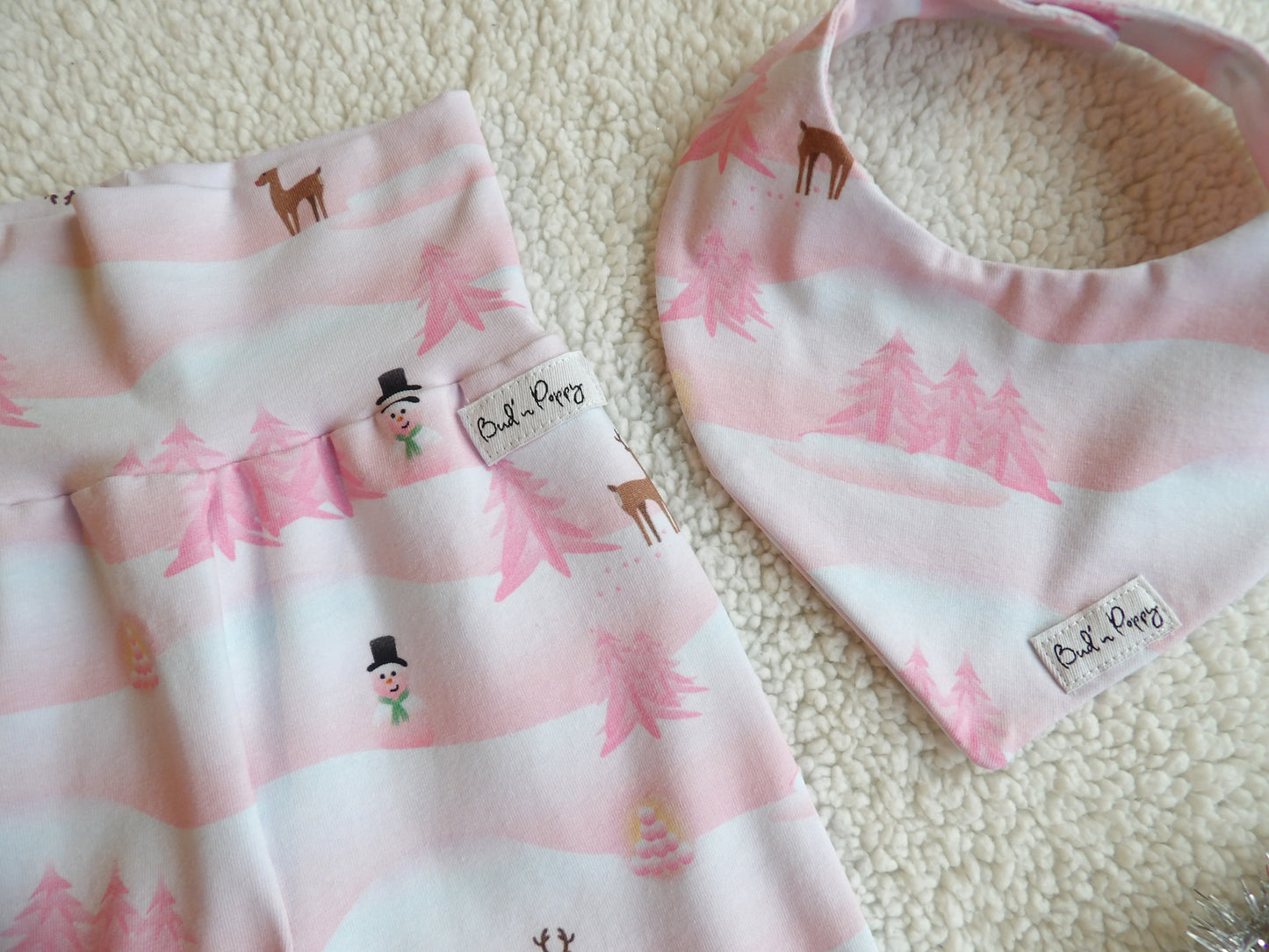 Växa-byxa & dregglis, Snowy Daydream Duo, storlek 56 (ca 1-2 mån) - Bud's Wardrobe