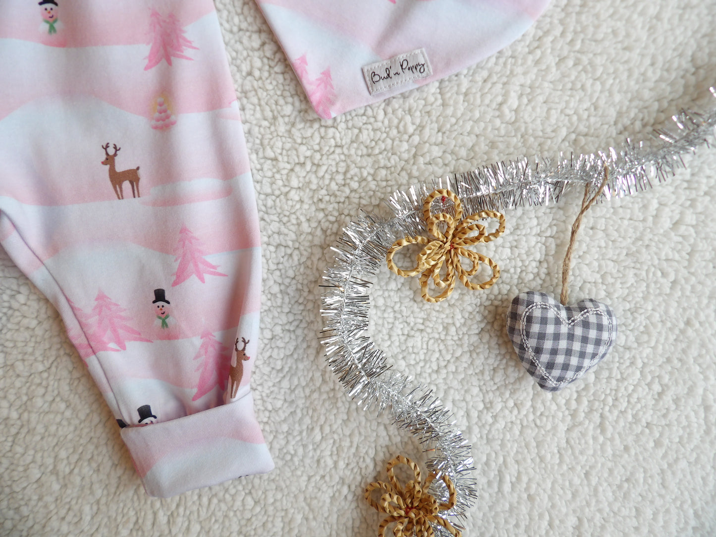 Växa-byxa & dregglis, Snowy Daydream Duo, storlek 56 (ca 1-2 mån) - Bud's Wardrobe