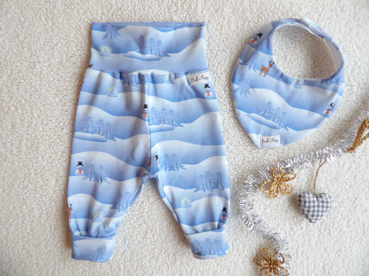 Växa-byxa & dregglis, Snowy Daydream Duo, storlek 68 (ca 4-6 mån) - Bud's Wardrobe