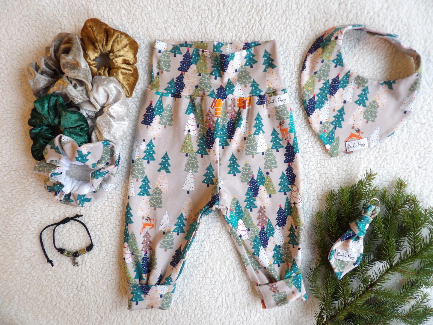 Storlek 56 - Bud´n Poppys Originalset Christmas Trees