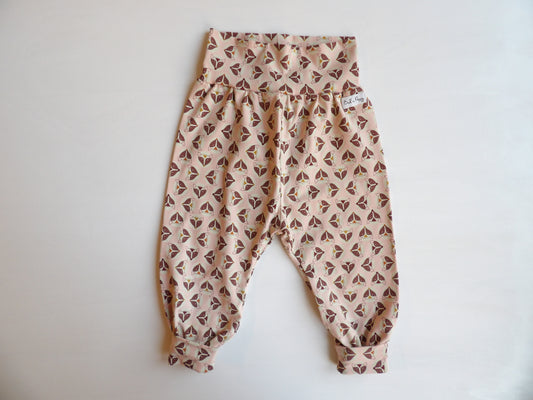 Växa-byxa Pink Fox - storlek 74 & 80 (ca 6-9 & 9-12 mån)