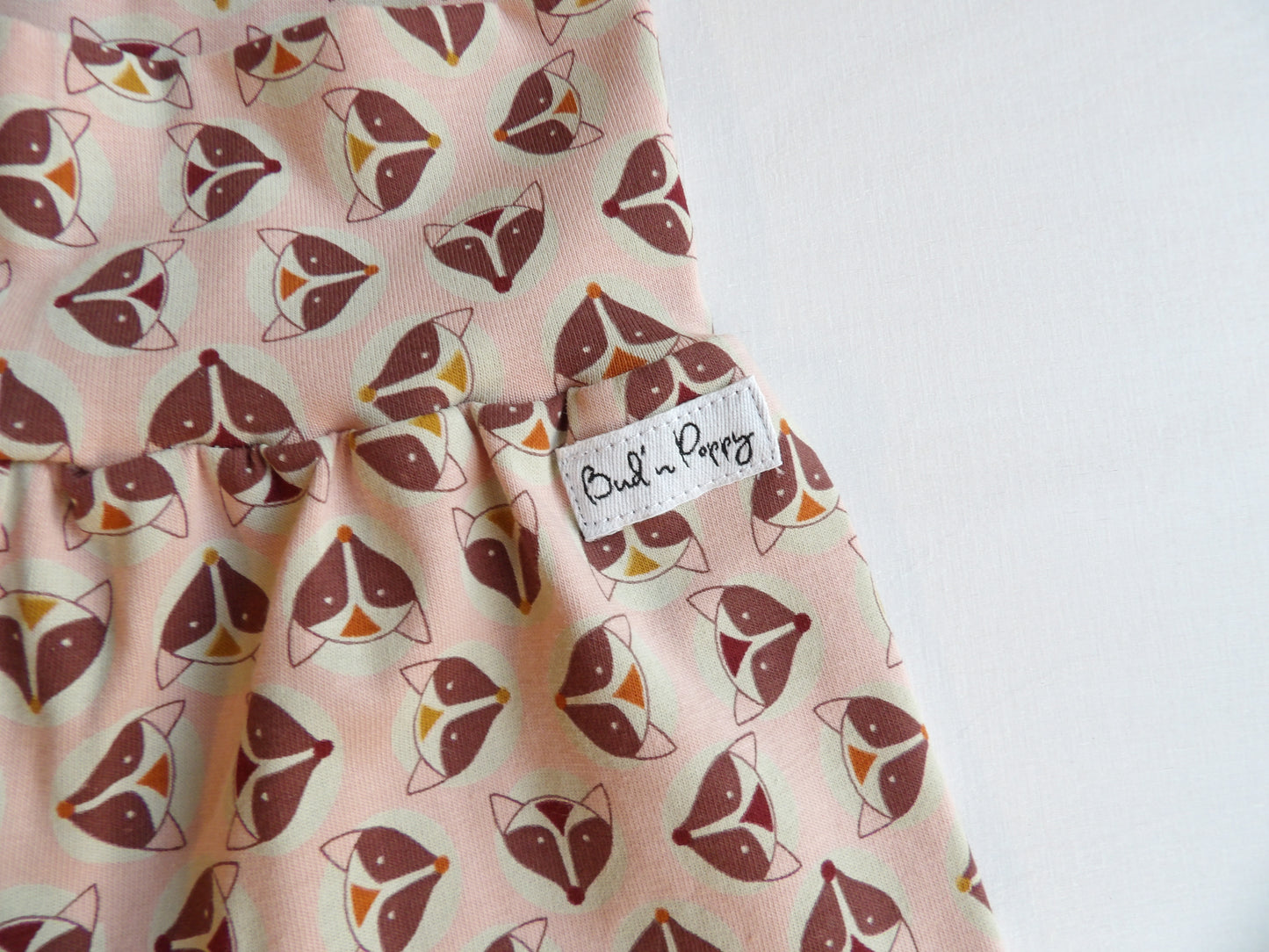 Växa-byxa Pink Fox - storlek 74 & 80 (ca 6-9 & 9-12 mån)