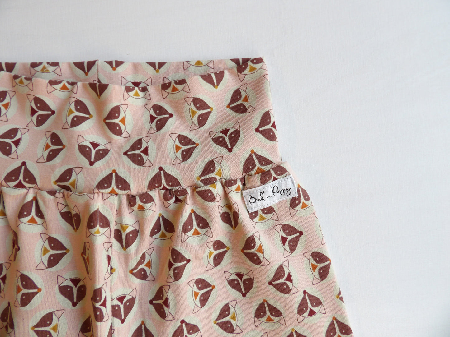 Växa-byxa Pink Fox - storlek 74 & 80 (ca 6-9 & 9-12 mån)