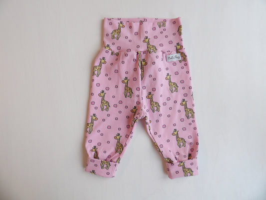 Växa-byxa Rosy Giraffe - storlek 50 & 56 (ca 0-1 & 1-2 mån)