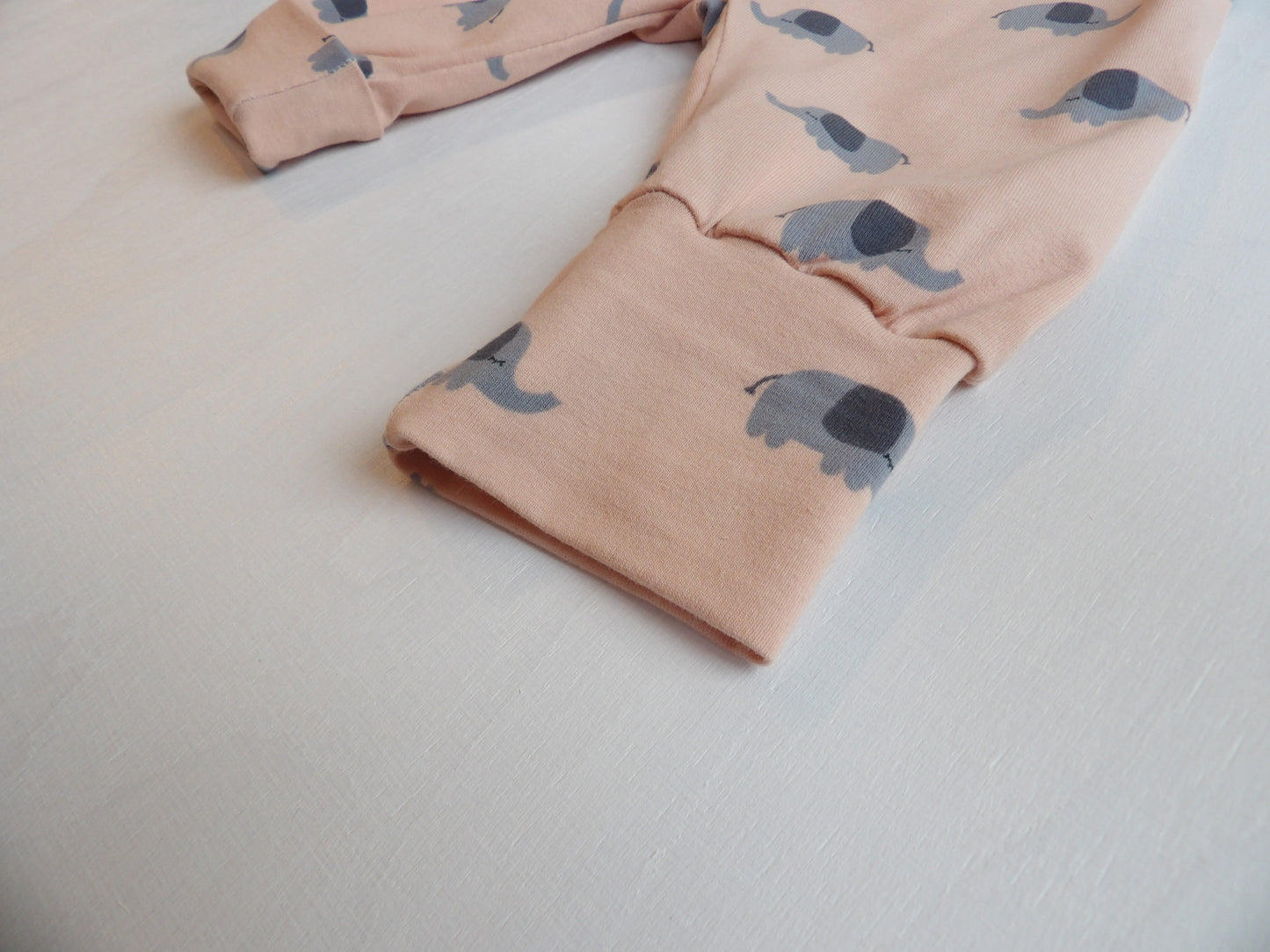 Grow-with-me pants Cute Elephant Pants - size 50 (approx. 0-1 months)