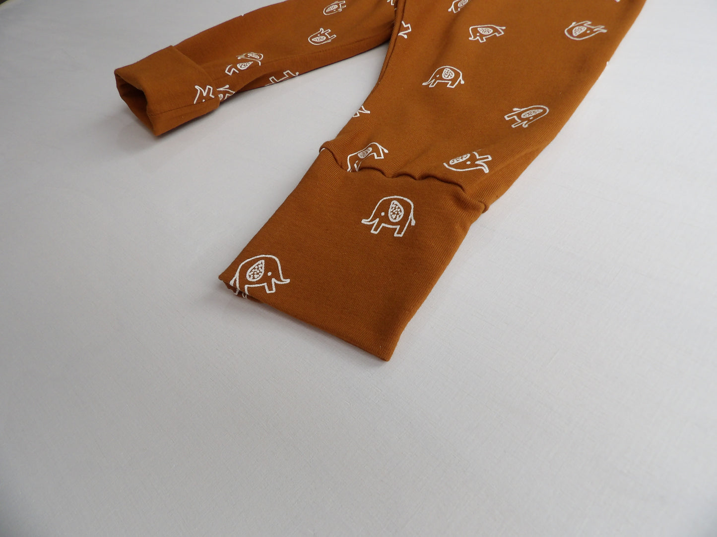 Grow-with-me pants Cocoa Elephant Pants - size 56 & 62(approx. 1-2 months & 2-4 months)