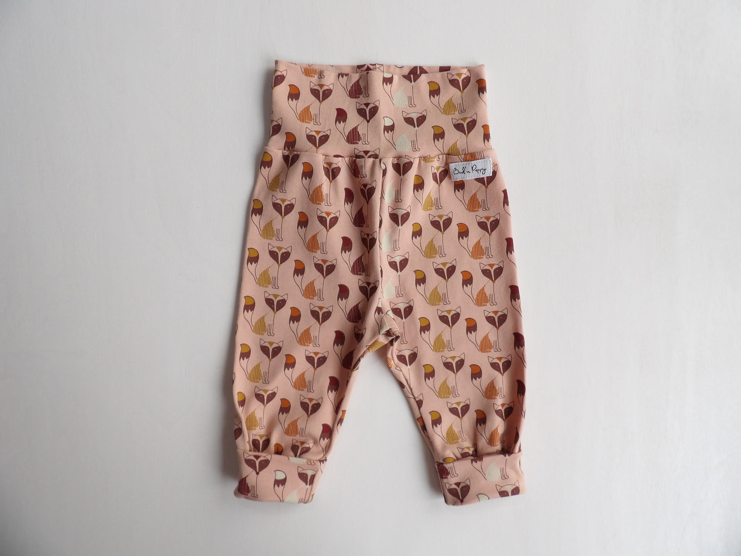Växa-byxa Blush Fox Pants - storlek 56 & 62  (ca 1-2 & 2-4 mån)