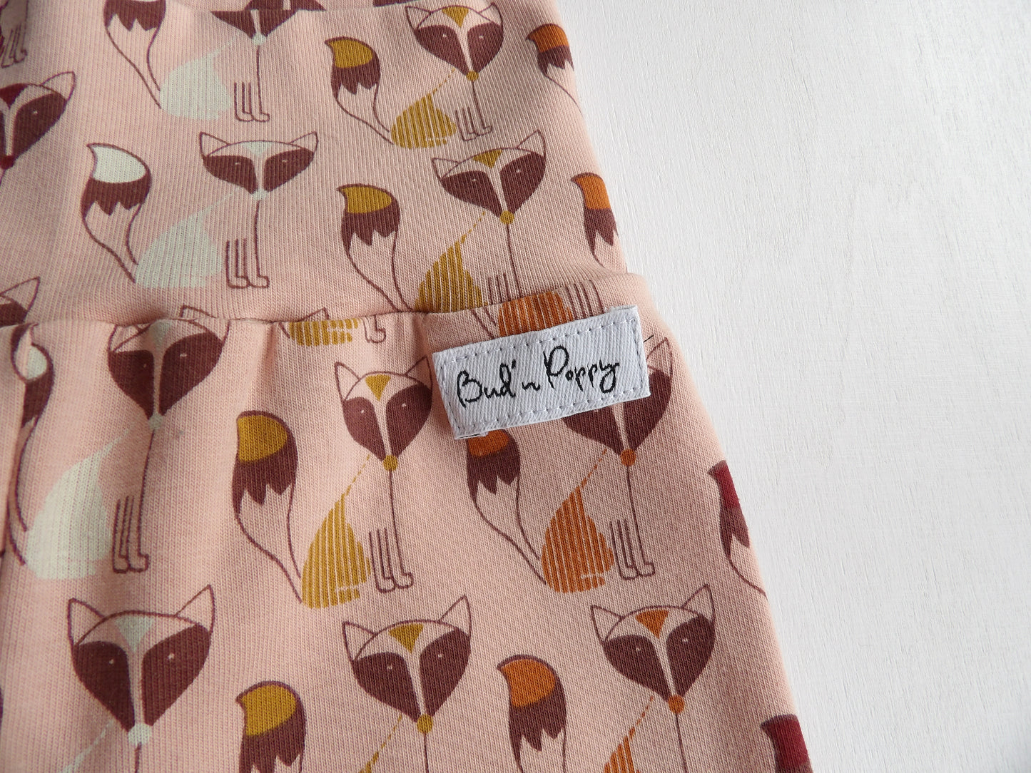 Växa-byxa Blush Fox Pants - storlek 56 & 62  (ca 1-2 & 2-4 mån)