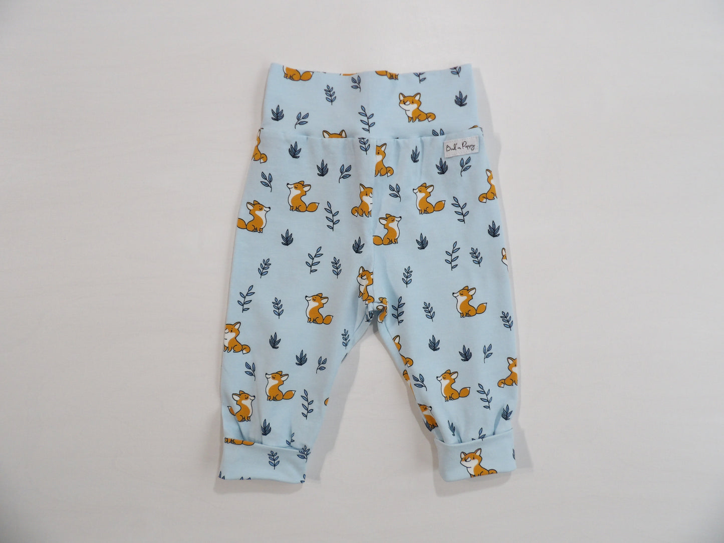 Växa-byxa Little Blue Fox Pants - storlek 68 (ca 4-6 mån)