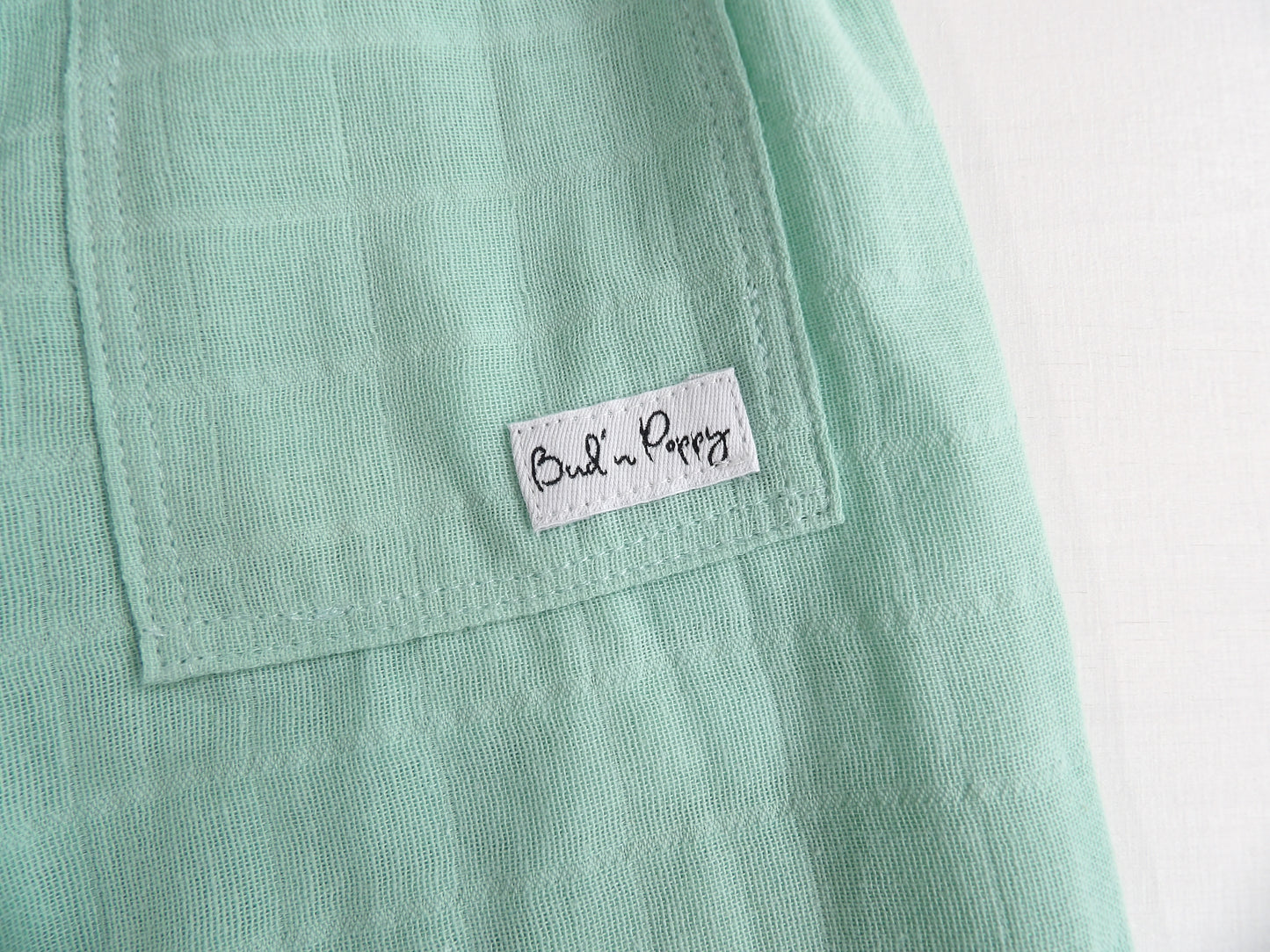 Resårbyxa i Muslin Summer Mint - storlek 86