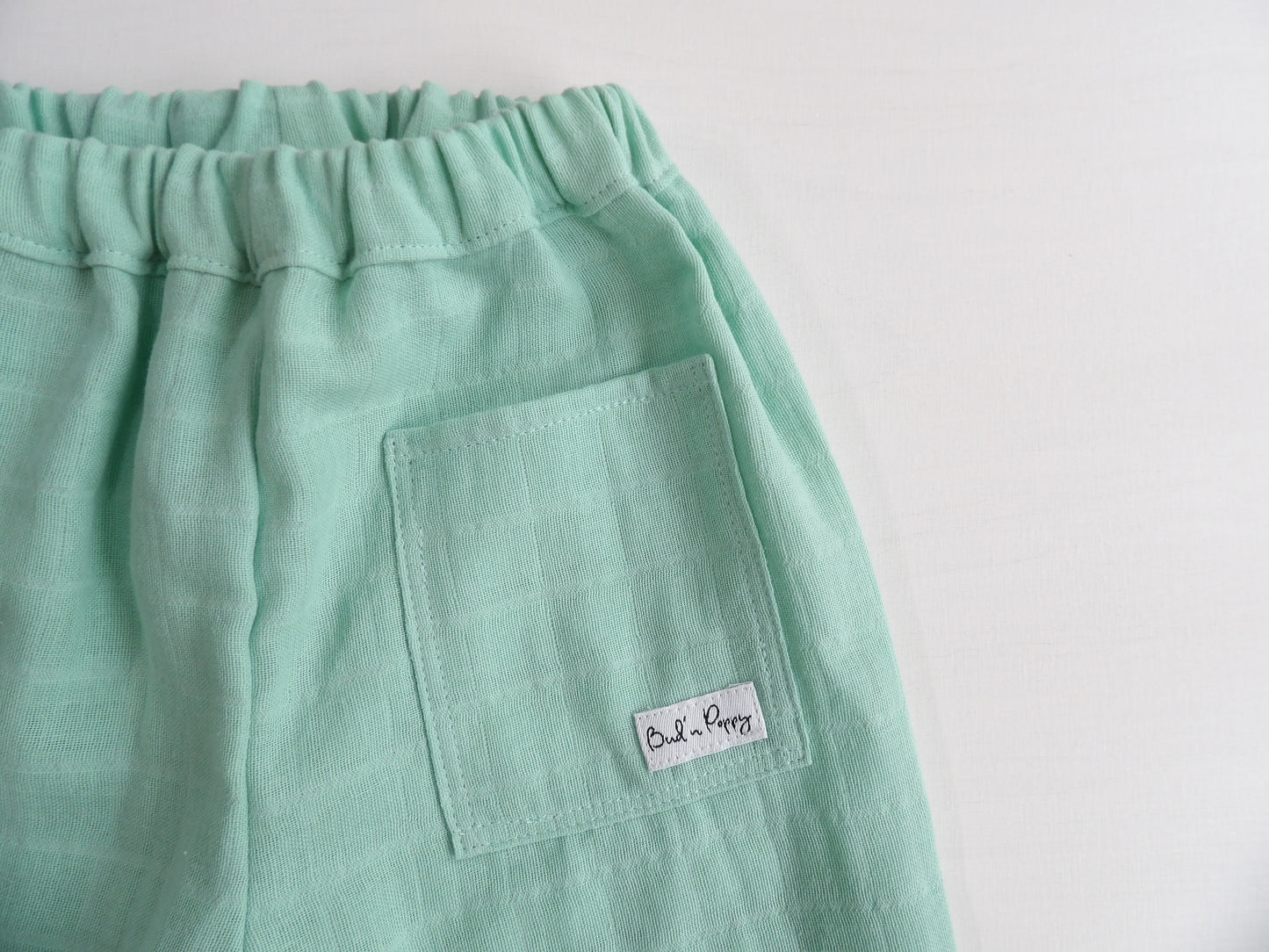 Resårbyxa i Muslin Summer Mint - storlek 86