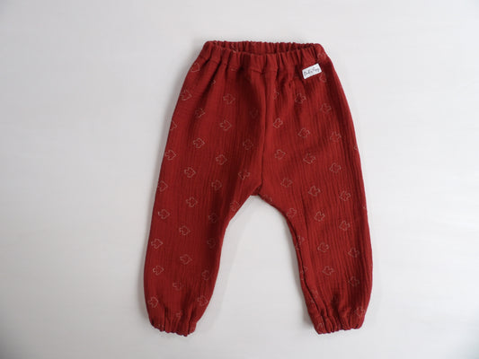 Elastic pants in Muslin Summer Bird - size 86
