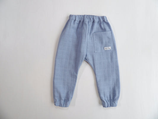 Elastic pants in Muslin Soft Sky - size 86