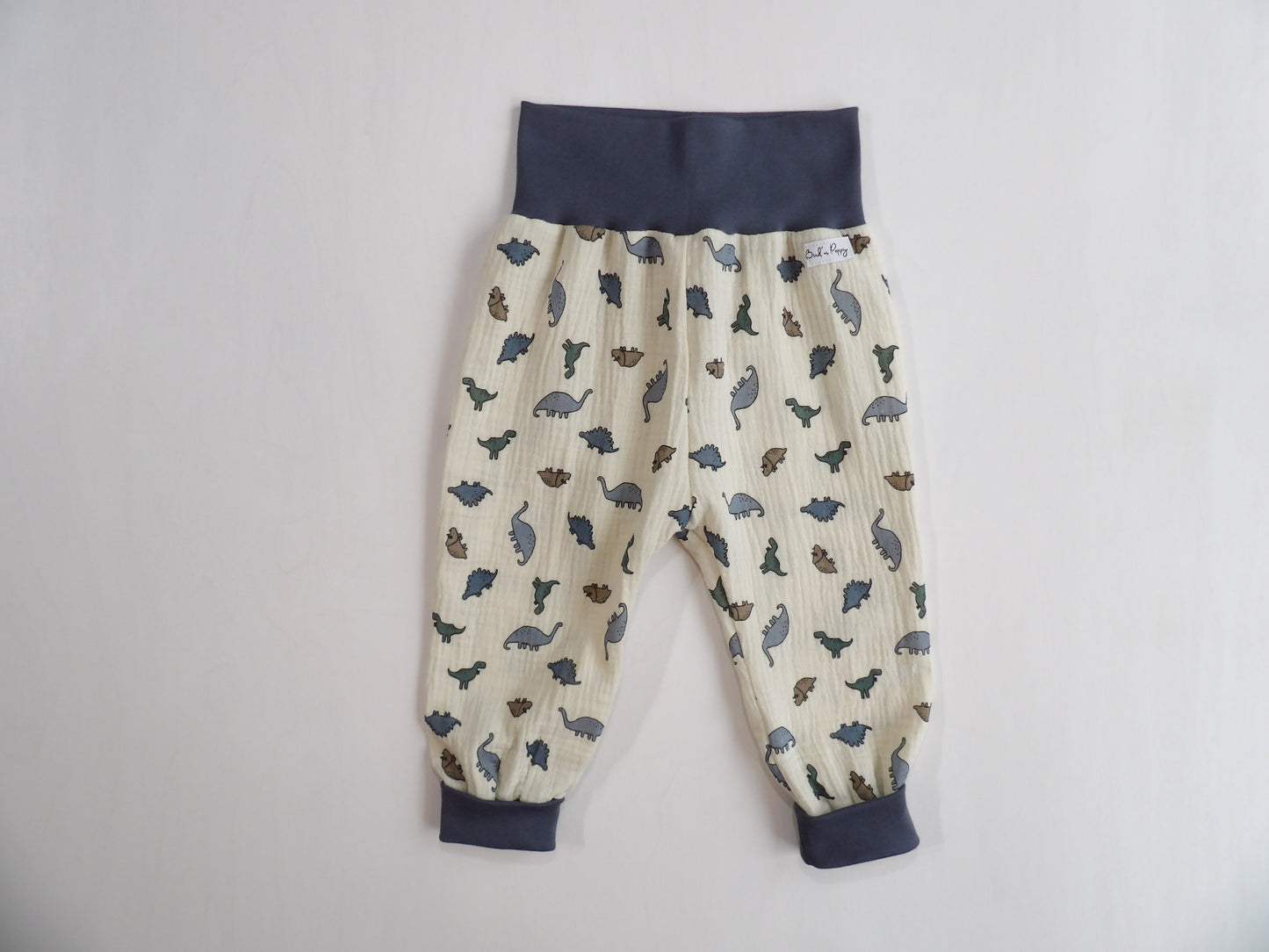 Växa-byxa i Muslin Dino Dusk - storlek 74