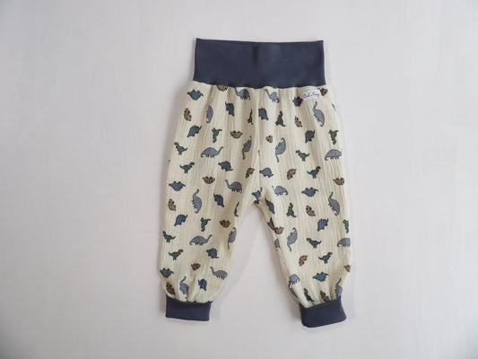 Växa-byxa i Muslin Dino Dusk - storlek 74